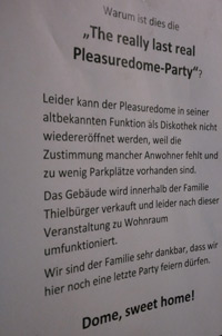 The really last real Pleasuredome Party - warum?